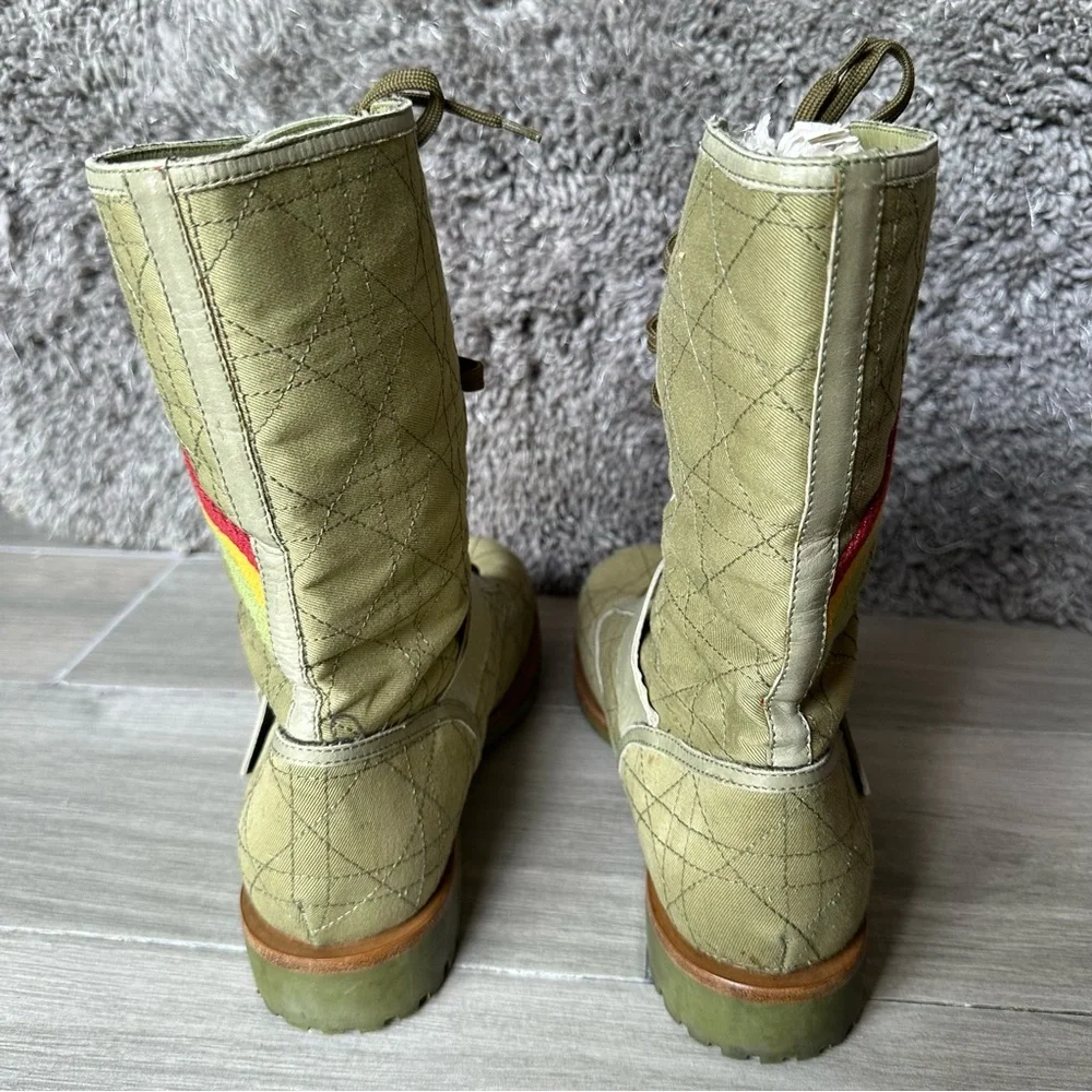 Christian Dior Rasta Cannage Combat boots - Picture 3 of 9